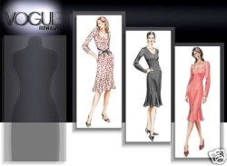 7995 VOGUE SEMI-FIT GODET WOW DRESS EZ PATTERN 6-22 3 SZS